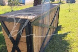 Barra de bebidas vintage natural