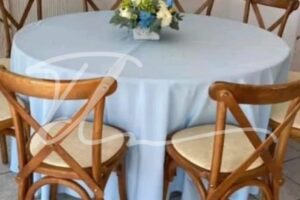 Mesa sencilla, silla Cross Back Mesa sencilla, silla Cross Back