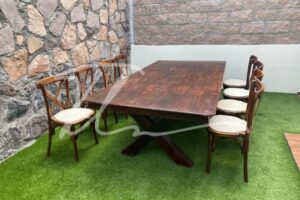 Mesa vintage, silla Cross Back Mesa vintage, silla Cross Back