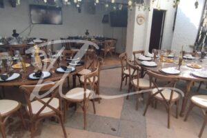 Mesa vintage, silla Cross Back Mesa vintage, silla Cross Back