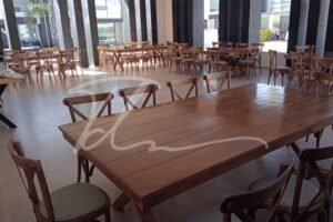 Mesa vintage, silla Cross Back Mesa vintage, silla Cross Back