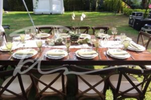 Mesa vintage, silla Cross Back Mesa vintage, silla Cross Back