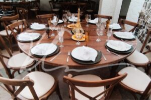 Mesa vintage, silla Cross Back Mesa vintage, silla Cross Back