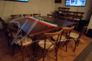 Mesa vintage, silla Cross Back Mesa vintage, silla Cross Back